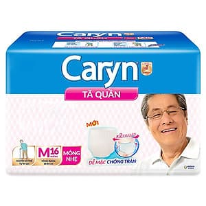 Tã Quần Mỏng Nhẹ Caryn Gói Siêu Lớn M16 (16 Miếng)