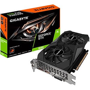 Card đồ họa VGA GIGABYTE GeForce GTX 1650 D6 WINDFORCE 4G GDDR6 1‎28 bit - Hàng Chính Hãng