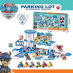 Bộ đồ chơi lắp ráp đường trượt và đội đua xe chó cứu hộ - Bãi đỗ xe chó cứu hộ (mẫu ngẫu nhiên)