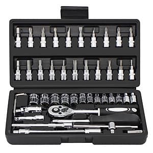Vanadium Steel Sleeve Tool Combination Repair Kit Tool Sleeve Auto Repair Kit 46 piece/sets