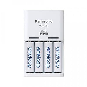 Combo 4 Pin Eneloop AA Và Sạc Panasonic BQ-CC51 - Hàng Nhập Khẩu