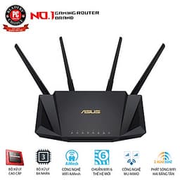 Gaming Router Wifi Asus RT-AX3000 Dual Band WiFi 6 (802.11ax) AX3000 Băng Tần Kép AiMesh AiProtection MU-MIMO OFDMA - Hàng Chính Hãng