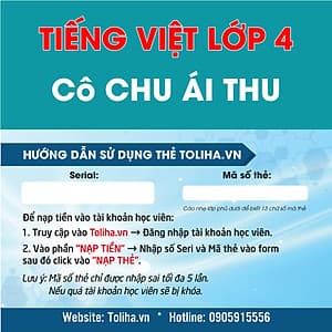 Khóa học TIẾNG VIỆT LỚP 4 - Cô Chu Ái Thu - 09 tháng