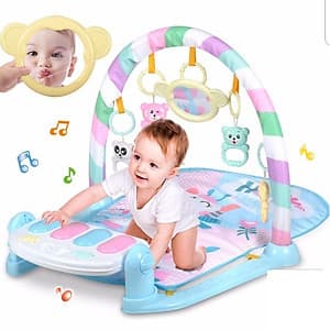 Thảm Nhạc Cho Bé Nằm Chơi Hươu Chân Hồng, Chân Xanh (Giao Đúng Mẫu)