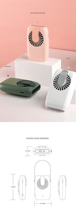 Quạt Treo Eo Lưng Kèm Dây Đeo Tích Hợp Sạc Thích Hợp Với Mọi Hoạt Động Làm Việc Giải Trí Subara GF-22