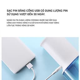Máy Tăm Nước Cầm Tay Xiaomi Soocas W3 Chính Hãng, 3 Chế Độ, Áp Suất Xịt Ổn Định, Chuẩn Chống Nước IPX7, Sạc Pin USB Làm Sạch Triệt Để Mảng Bám, Vi Khuẩn Trong Răng
