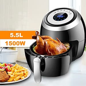 Nồi chiên không dầu công nghệ TBS, công suất 1500W, dung tích 5.5L 