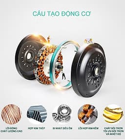 Quạt trần đèn trang trí phòng khách đẹp hiện đại - HLFAN003