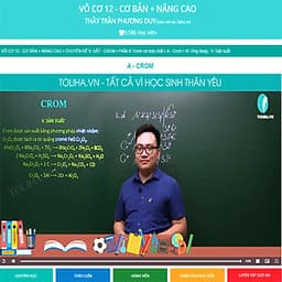 Khóa học HÓA HỌC VÔ CƠ 12 - CƠ BẢN + NÂNG CAO thầy Trần Phương Duy - 09 tháng