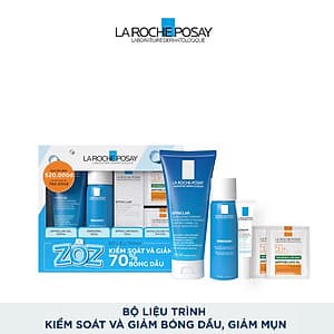 Bộ liệu trình kiểm soát và giảm bóng dầu, giảm mụn La Roche-Posay