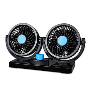 Quạt mini đôi để trên xe ô tô tiện lợi (Giao màu ngẫu nhiên)