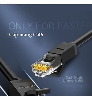 Dây cáp mạng 2 đầu đúc sẵn Cat6 UTP UGREEN NW102 20164 dài 10M - Hàng chính hãng