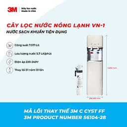 Combo Máy Lọc Nước 3M AP EASY CYST FF + Thân Máy Nóng / Lạnh (Model VN-1) - Lưu Lượng Nước 5,7 Lít/phút - Công Suất Lọc 7.571 Lít - Hàng Chính Hãng 3M