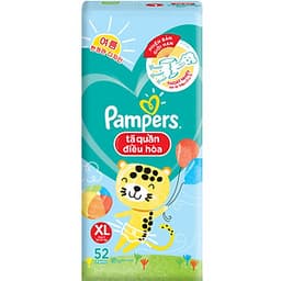 Combo 3 Tã Quần Pampers Điều Hoà Gói Lớn XL52 Tặng 1 Túi Nước Giặt Ariel 1.4kg