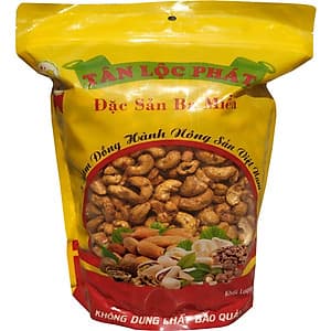 1Kg Hạt Điều Rang Tỏi Ớt Thương Hiệu Tân Lộc Phát - 2 Túi Zip