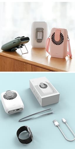 Quạt Treo Eo Lưng Kèm Dây Đeo Tích Hợp Sạc Thích Hợp Với Mọi Hoạt Động Làm Việc Giải Trí Subara GF-22