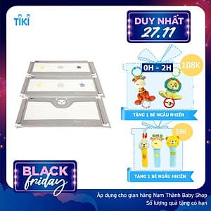 Thanh chắn giường Umoo, khung chắc chắn cho bé ngủ và chơi an toàn (Giá 1 thanh)
