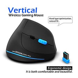 Chuột Quang Chơi Game Không Dây Dạng Đứng Zelotes F-35A - Đen (2100DPI) (2.4G)