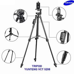 Chân Máy Ảnh Tripod Yunteng VCT-5208 - Hàng Nhập Khẩu