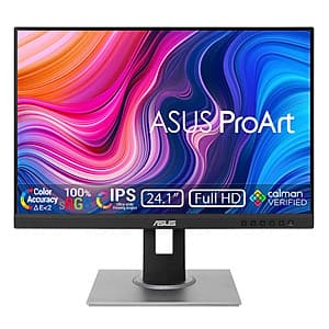 Màn Hình Chuyên Đồ Họa Asus ProArt PA248QV 24.1'' Tỉ lệ 16:10 WUXGA (1920 x 1200) 5ms/ 75Hz/ IPS/ 100% sRGB/ 100% Rec.709/ Color Accuracy ΔE < 2/ Stereo Speaker (2Wx2) - Hàng Chính Hãng