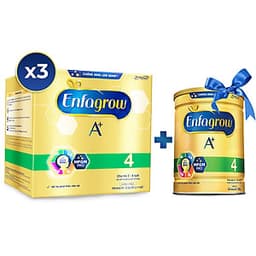 Combo 3 Hộp Sữa Bột Enfagrow A+ 4 (2.2kg) - Tặng Lon Sữa Bột Enfagrow A+ 4 (1.7kg)