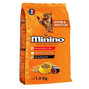 Thức ăn cho mèo con & mèo trưởng thành vị cá ngừ Minino Tuna Flavored 1,3kg