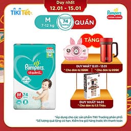 Tã Quần Pampers Giữ Dáng Mới Gói Cực Đại M74 (74 Miếng)