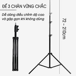 Đèn led ring livestream, chụp ảnh, makeup 26cm CN-R640
