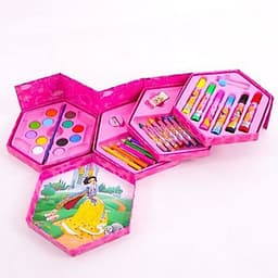 Bút chì màu 4 Tầng 46 món tặng quạt  mini tích điện (màu ngẫu nhiên)