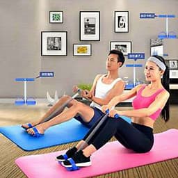 Dụng Cụ Tập Cơ Chân, Cơ Đùi, Cơ Bụng Tại Nhà Dây Kéo Lò Xo Đôi REXCHI (Màu ngẫu nhiên)
