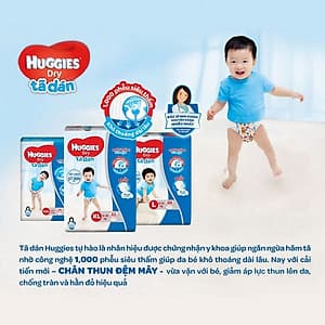 Tã dán sơ sinh Huggies mới size S gói 30 miếng