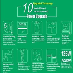 Máy hút chân không khô và ướt cao cấp AP-12X tích hợp 5 chế độ điểu khiển nhiệt độ, hàn được miệng túi dày 5mm, hàn bề ngang túi tối đa túi là 32cm