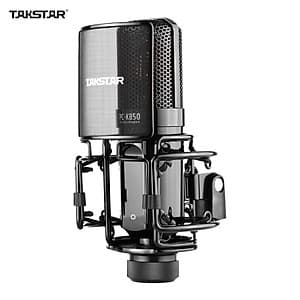 TAKSTAR PC-K850 Side-Address Recording Microphone Cardioid Pickup Pattern Wired Condenser Mic for Live Streaming Karaoke