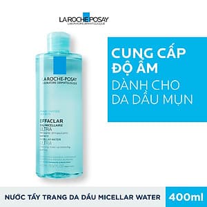 Nước Tẩy Trang Làm Sạch Sâu & Kiểm Soát Bã Nhờn Cho Da Dầu Nhạy Cảm La Roche-Posay Micellar Water Ultra Oily Skin 400ml