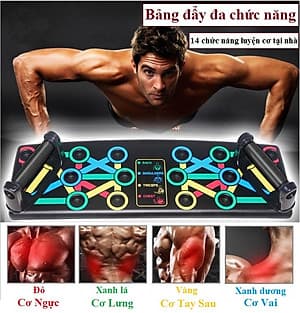 Dụng Cụ Hít Đất Chống Đẩy – Đa Dạng 14 Bài Tập – Nhiều Nút 14 in 1 – Dụng Cụ Chống Đẩy Chính Hãng miDoctor