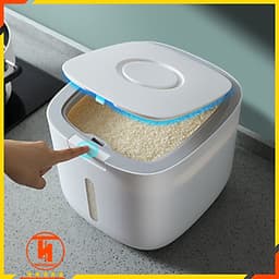 Thùng đựng gạo thông minh 10kg HT SYS - COCO - E2005, thiết kế dạng nhấn nút, chất liệu ABS cao cấp (giao màu ngẫu nhiên)