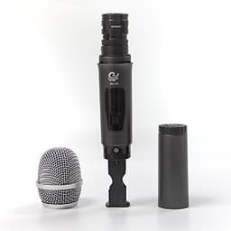 Bộ 2 Micro Không Dây Karaoke Cực Hay MU02 Màu Xám, Kết Nối Với Loa Kéo, Amply Bằng Cổng MIC 6. Chính Hãng