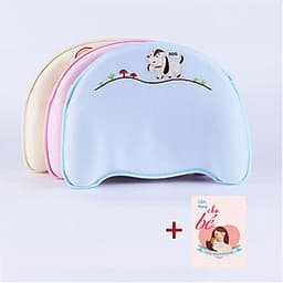 Gối cao su non cho bé cao cấp. Gối chống bẹp đầu, méo đầu, móp đầu cho em bé và trẻ sơ sinh Babyupp. Tặng kèm cẩm nang chăm sóc bé