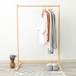 Giá Treo Quần Áo Gỗ Thanh Đơn Single Hanger Size L Nội Thất Kiểu Hàn BEYOURs - Gỗ Tự Nhiên