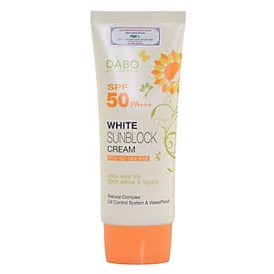 Kem chống nắng dưỡng da tác dụng 8h Hàn Quốc Dabo White Sunblock Cream SPF 50 PA+++ (70ml) - Hàng Chính Hãng
