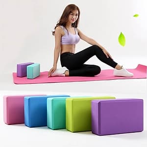Thảm Tập Yoga 2 Lớp + Gạch Tập Yoga + Bao Đựng Thảm Tập Yoga + Dây Thảm Tập Yoga miDoctor (màu ngẫu nhiên)