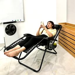 Ghế xếp thư giãn SUMIKA 179A - Khóa kim loại, khung thép tròn, tải trọng 200kg