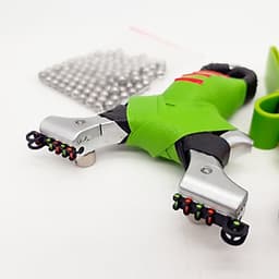 Ná Cao Su Phượng Hoàng Thước Ngắm Kép Quấn Dây Tím (+ 3 Dây Dẹt 2 Lớp + 100 Bi + Nhẫn Nam Châm Hít Bi)