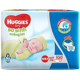 Combo 4 Gói Miếng Lót Sơ Sinh Huggies NB1 100 Miếng - NB1 100 (Gói 100 Miếng) 