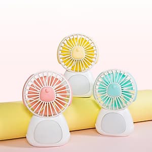 Quạt mini tích điện đáng yêu sạc điện nhanh kiêm đèn ngủ thông minh Jisulife F3 – Quạt điện nhỏ để bàn hoạt động yên tĩnh liên tục 24 giờ không gây ồn - Hàng chính hãng 