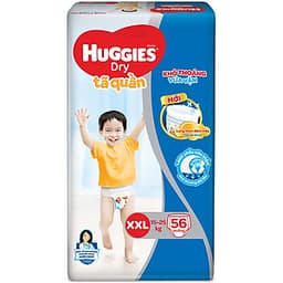 Combo 3 Gói Tã Quần Huggies Dry Gói Cực Đại XXL56 (56 Miếng) - Bao Bì Mới