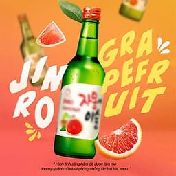 Set 3 chai rượu soju 17.2%: Fresh + Bưởi + Mận