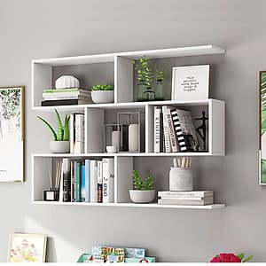 Kệ Sách Gỗ Treo Tường 4 Tầng Đơn Giản Mà Đẹp SIB DECOR (Nhiều màu)