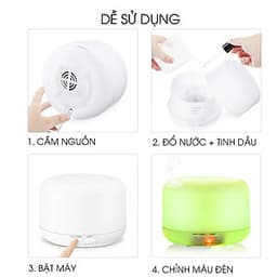 Máy Xông Tinh Dầu Đuổi Muỗi Bạch Tuyết | Giúp Phun Sương, Xông Phòng | Tặng 3 Chai Tinh Dầu Kobi Sả Chanh + Bạc Hà + Oải Hương Nhập Khẩu Ấn Độ