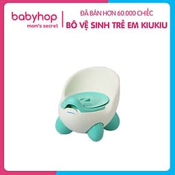 Bô vệ sinh trẻ em Kiu Kiu Babyhop cho bé từ 6 tháng đến 5 tuổi chống trơn trượt có chỗ dựa và khay